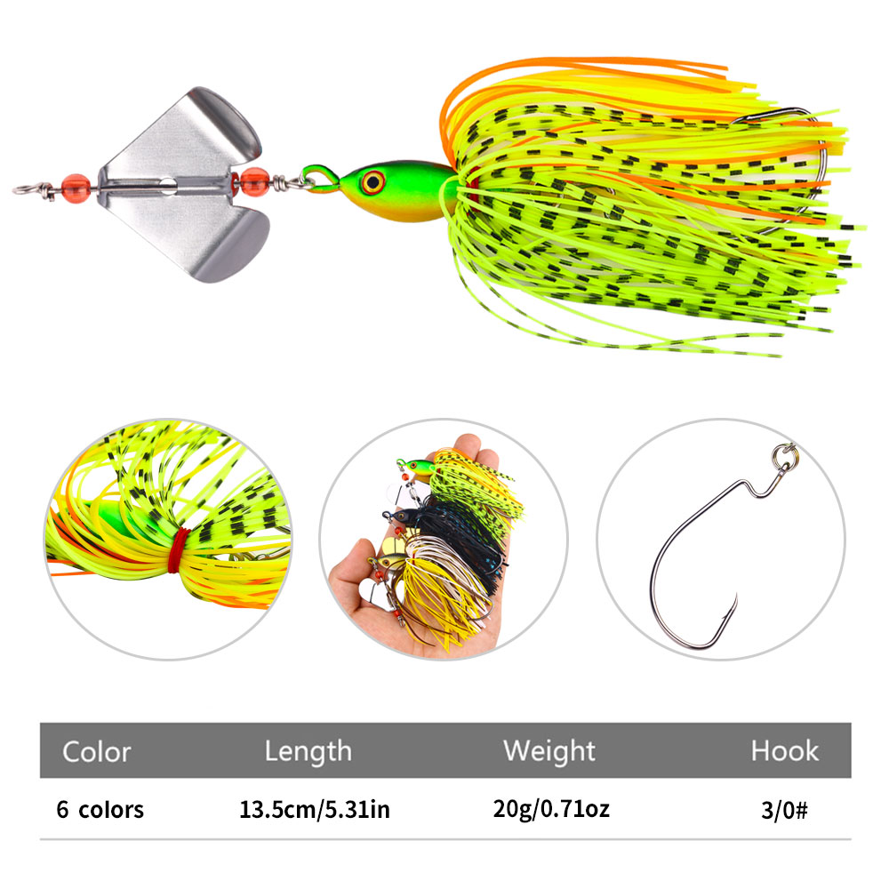 Buzzbait Fishing Lure with Rot - Fishing Lure Blade Bait 리뷰 및 가격
