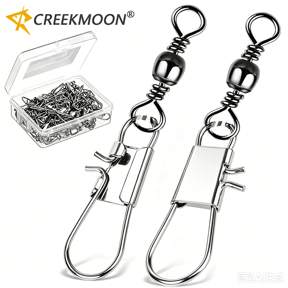 50Pc/box Stainless Steel Swive - Fishing Lure Box 리뷰 및 가격