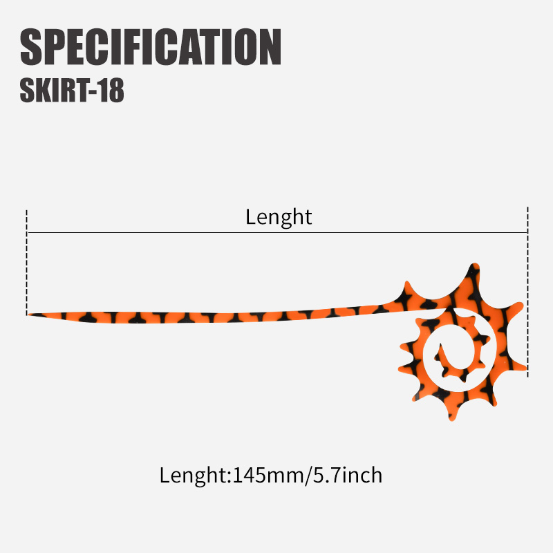 TEASER 5pcs SKIRT-18 145mm Sil - Fishing Lure Jig 리뷰 및 가격