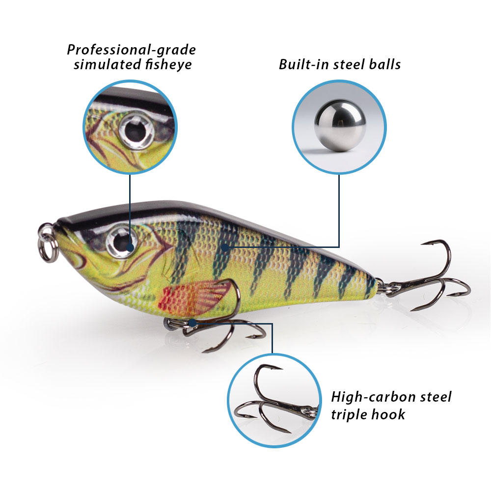 80mm/15.5g Muskies Jerkbait Pi - Fishing Lure Jerkbait 리뷰 및 가격