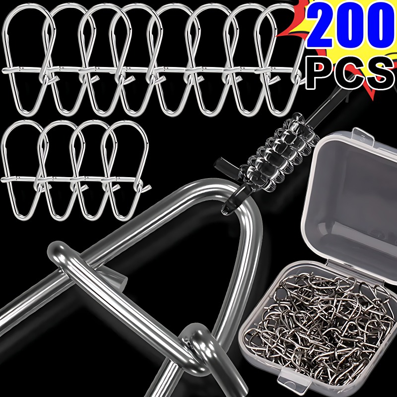 100/200PCS Stainless Steel Fis - Fishing Lure Accessories 리뷰 및 가격