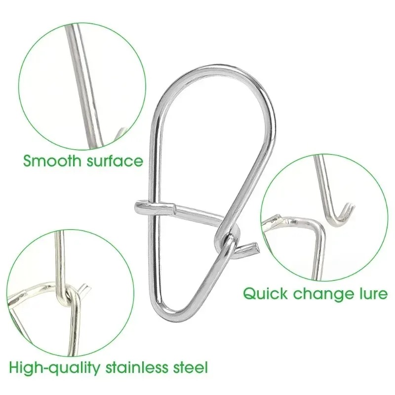 100/200PCS Stainless Steel Fis - Fishing Lure Accessories 리뷰 및 가격