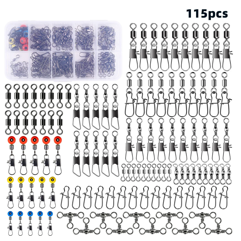 115pcs Fishing Swivel Connecto - Fishing Lure Making Kit 리뷰 및 가격