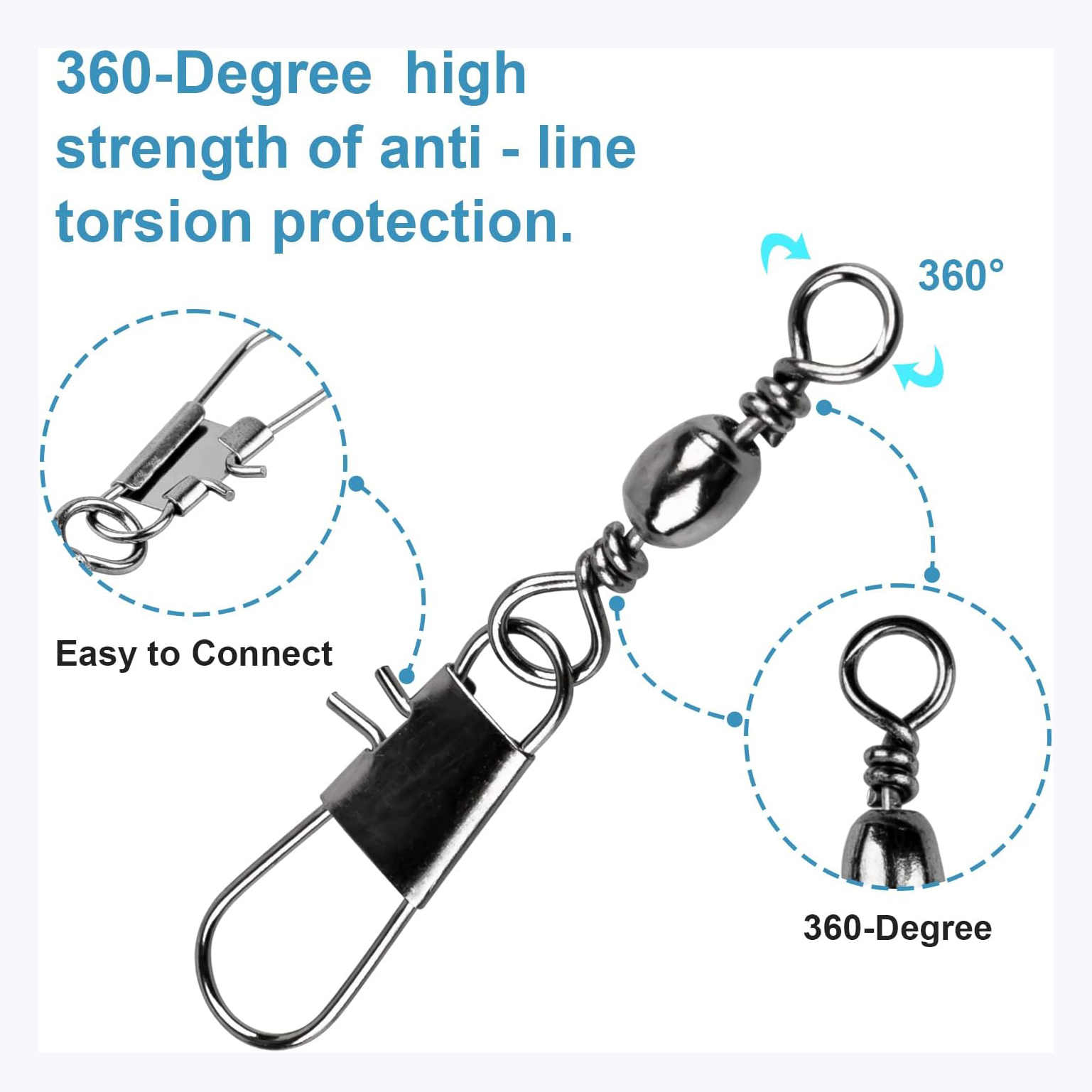 100Pcs/Lot 4#6#8#10#12# Swivel - Fishing Lure Accessories 리뷰 및 가격