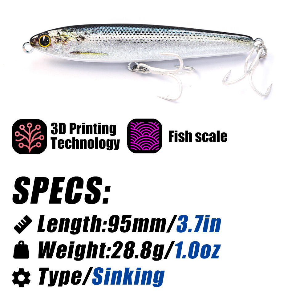 B&U Sinking Pencil Fishing Lur - Fishing Lure Jerkbait 리뷰 및 가격