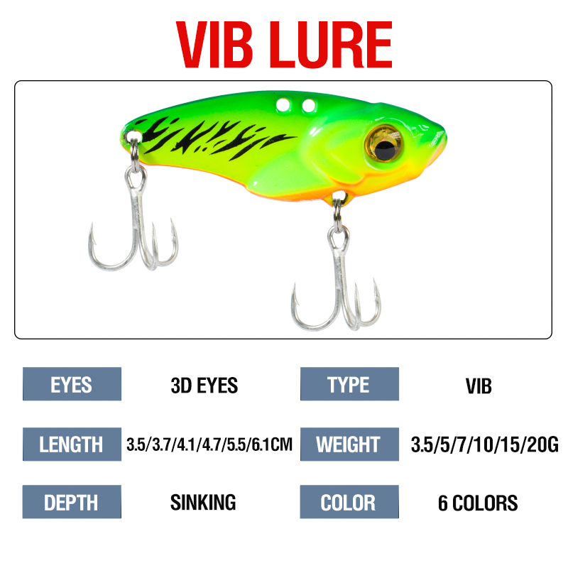 6PCS Metal VIB Lure 5g 7g 10g  - Fishing Lure Spinnerbait 리뷰 및 가격