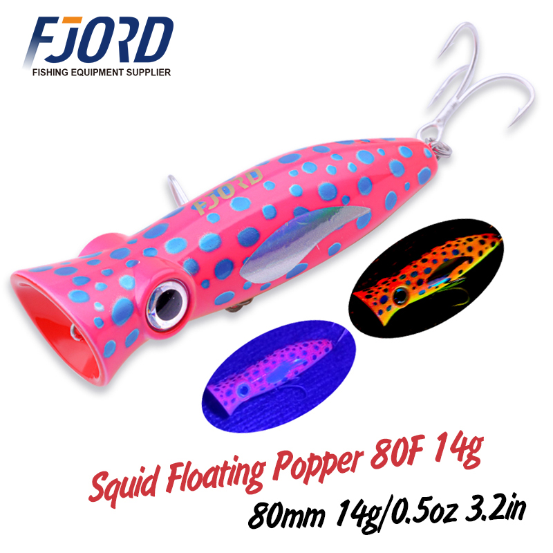 FJORD 80mm 14g Popper Glow Fis - Fishing Lure Popper 리뷰 및 가격