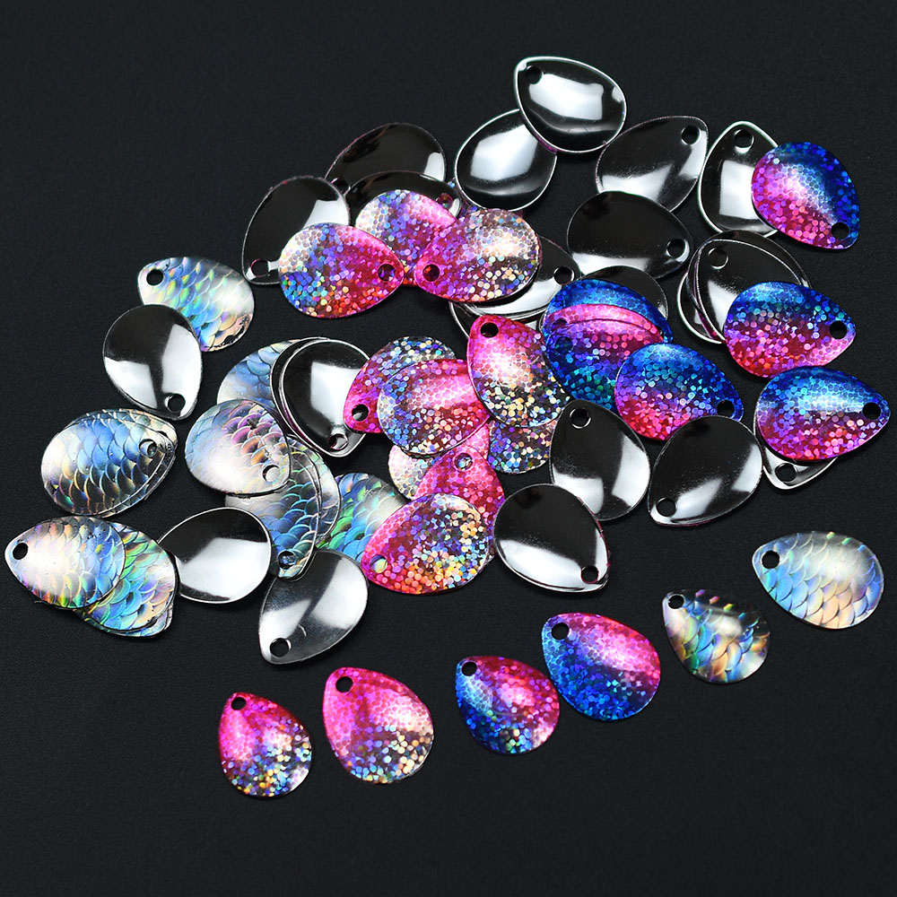 6Pcs Iridescent Fish Scale Spo - Fishing Lure Blade Bait 리뷰 및 가격