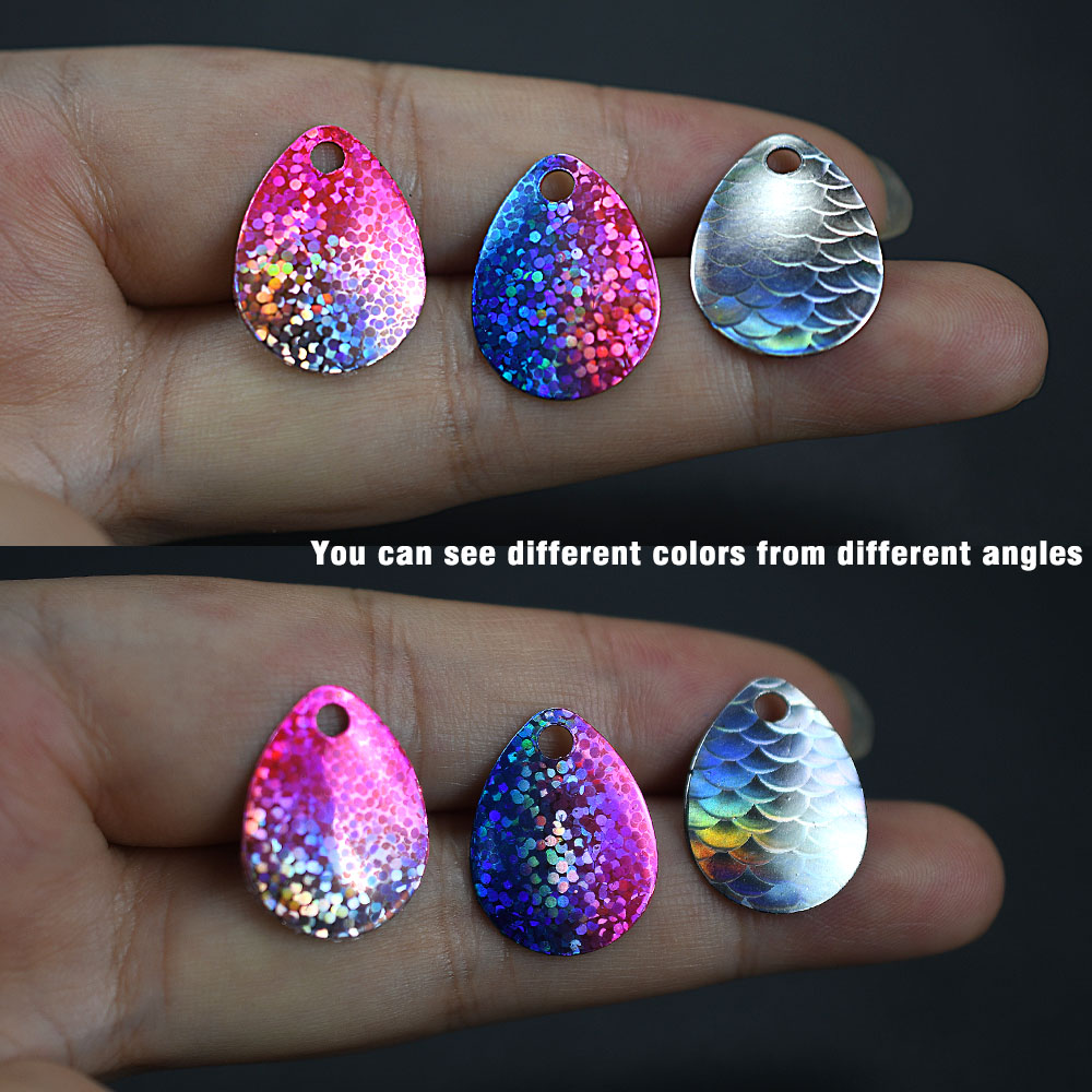 6Pcs Iridescent Fish Scale Spo - Fishing Lure Blade Bait 리뷰 및 가격