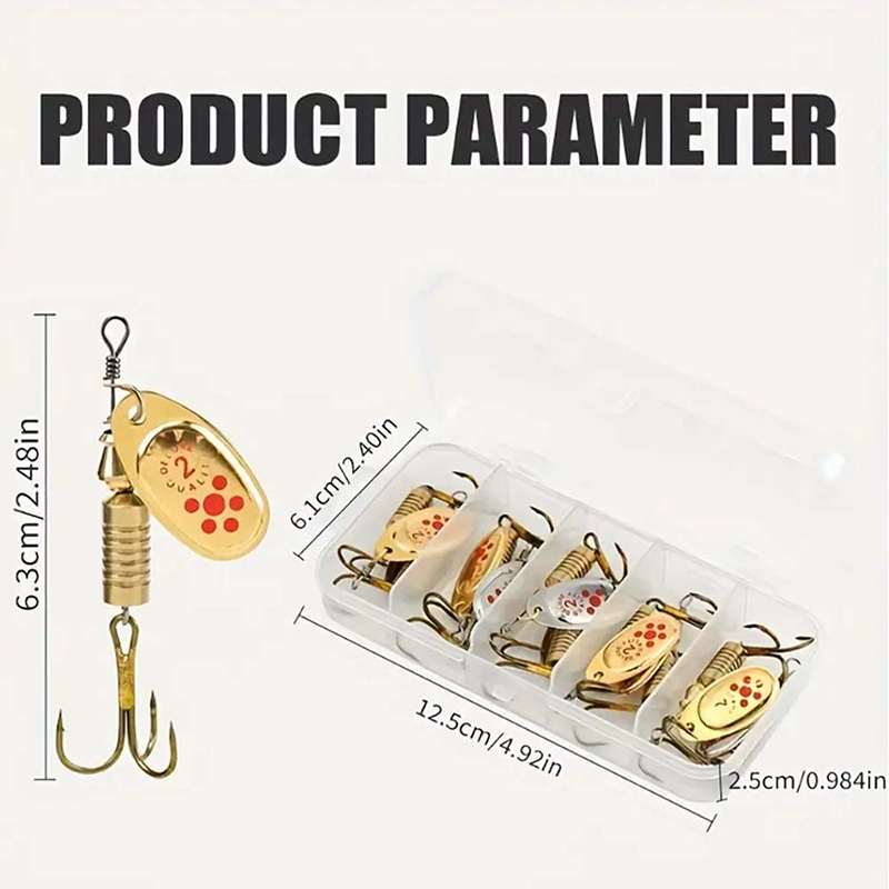 JSFUN 10pcs Spinner Lure Set w - Fishing Lure Blade Bait 리뷰 및 가격