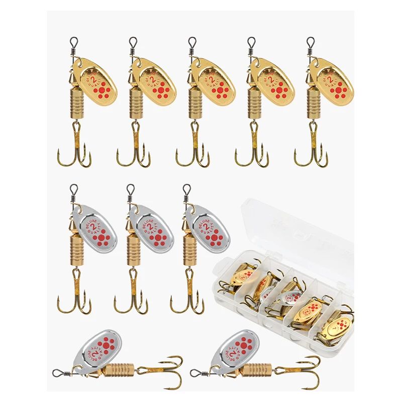 JSFUN 10pcs Spinner Lure Set w - Fishing Lure Blade Bait 리뷰 및 가격