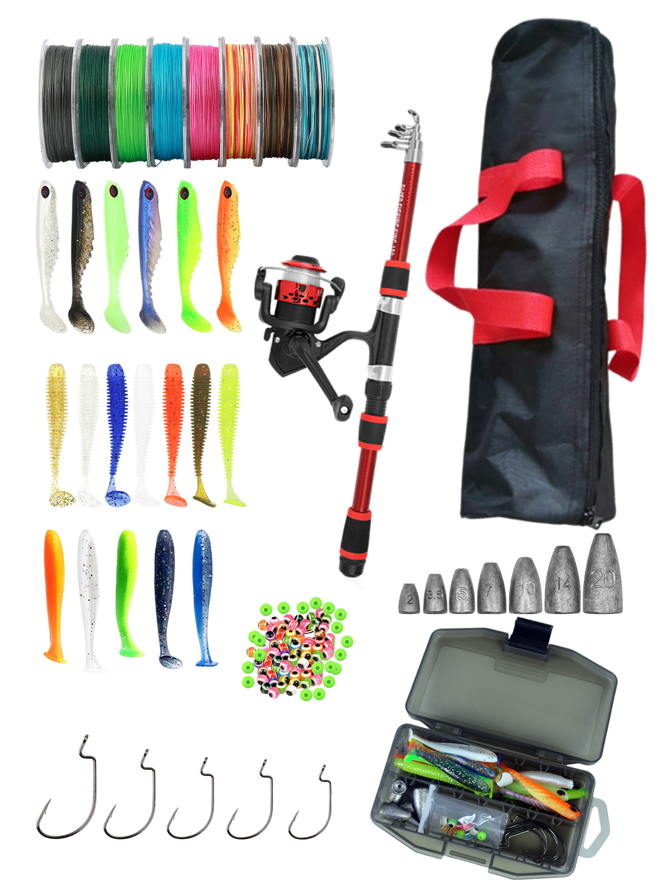Fishing Rod Reel Combos Collap - Fishing Lure Spinner 리뷰 및 가격