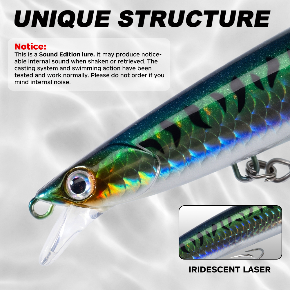 Hunthouse Sound Edition Minnow - Fishing Lure Jerkbait 리뷰 및 가격