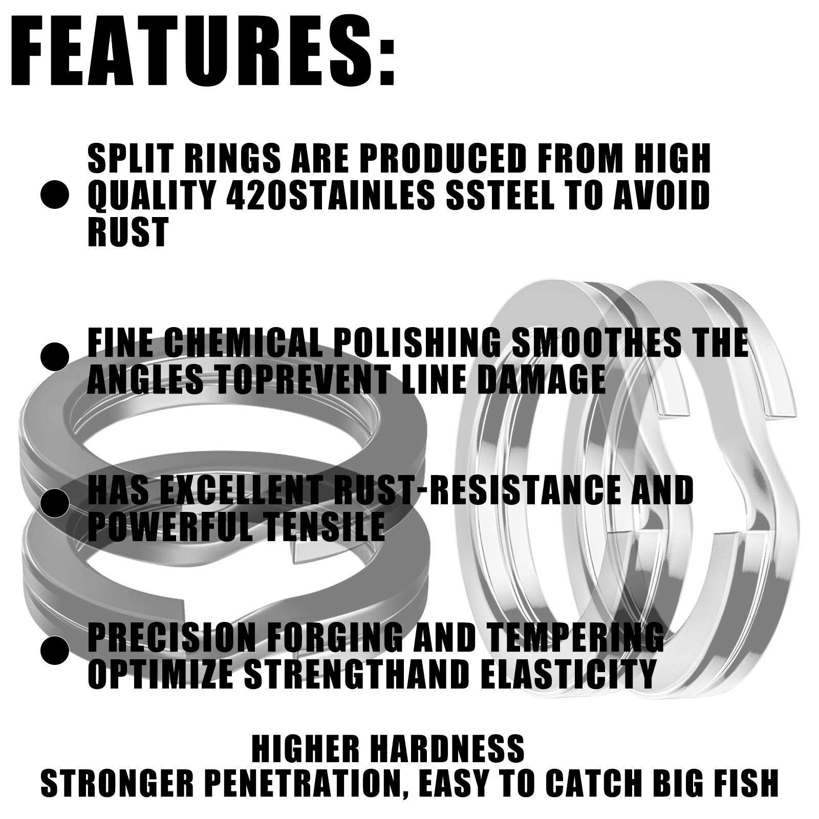 100pcs Fishing Split Rings Sta - Fishing Lure Making Kit 리뷰 및 가격