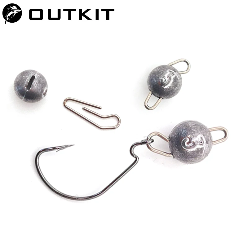OUTKIT 10pcs/lot Lead Head Sin - Fishing Lure Accessories 리뷰 및 가격