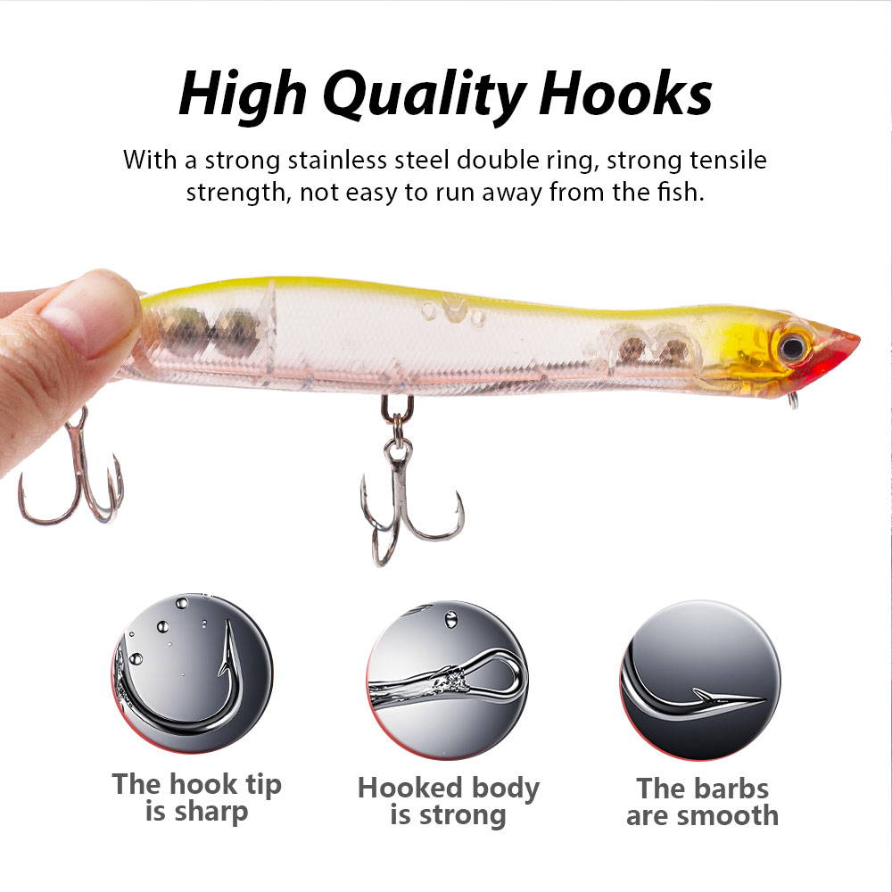 120mm/18g Topwater Pencil Popp - Fishing Lure Popper 리뷰 및 가격