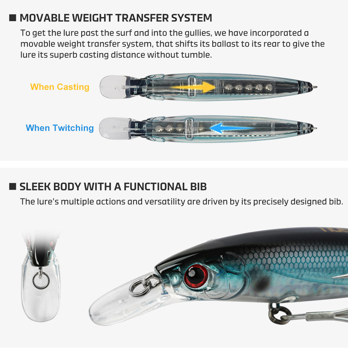 Noeby 100mmm 14g 120mm 22g Jer - Fishing Lure Jerkbait 리뷰 및 가격