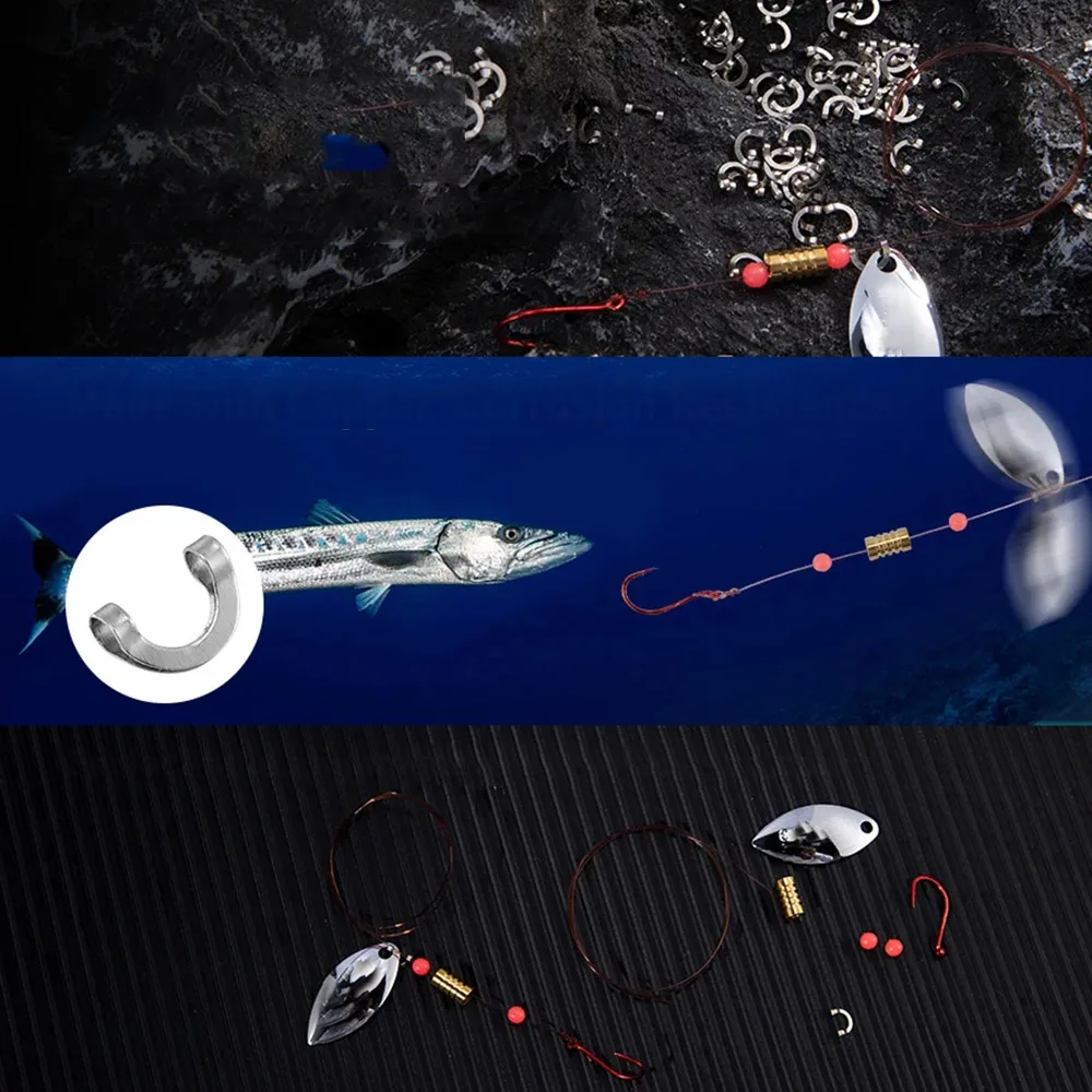 100pcs Fishing U Shaped Fixed  - Fishing Lure Spinnerbait 리뷰 및 가격