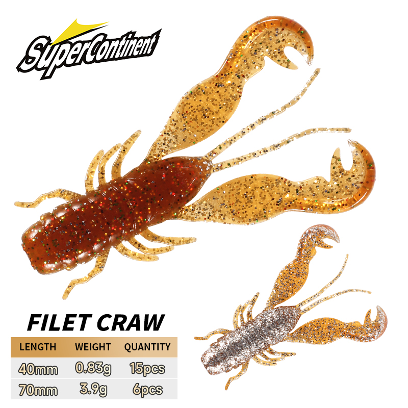 2023 Supercontinent Filet Craw - Fishing Lure Soft Plastic 리뷰 및 가격